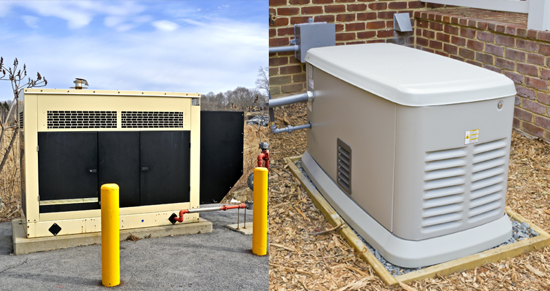 Backup power generator panel