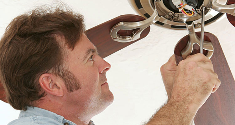 Ceiling fan installation